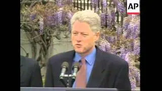 USA: WASHINGTON: PRESIDENT CLINTON PLEDGES AID TO FLOOD VICTIMS