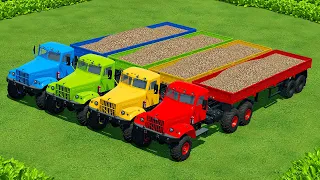 HARVESTING AND LOAD SUGAR BEET WITH OLD KAT TRUCKS - Farming Simulator 22