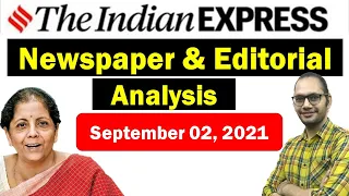 Indian Express Newspaper Analysis (September 02)- GST Collection, Orang National Park  #upsc