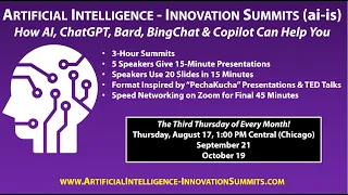 Artificial Intelligence Innovation Summit for AI, ChatGPT, Bard, Bing and CoPilot