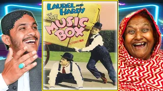 Tribal people react to Laurel and Hardy's 'The Music Box movie reaction