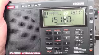 BBC French via Ascension 15180 Khz on Tecsun PL 680