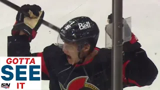 GOTTA SEE IT: Tim Stützle Shows Off Incredible Hand-Eye For First NHL Goal