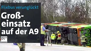 Flixbus verunglückt: Großeinsatz auf A9 | BR24