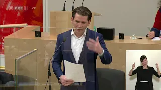003 Bundeskanzler Sebastian Kurz ÖVP   Nationalratssondersitzung zu Sonderpensionen vom 21 12 2020 u
