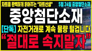 [중앙첨단소재 주가분석]"긴급공시" 죄송합니다.하지만 무조건 매도해야합니다. 자전거래로 계속 물량을 털어낼겁니다. 결국 고점은 개미지옥 #엔켐 #중앙첨단소재 #중앙첨단소재 주가분석