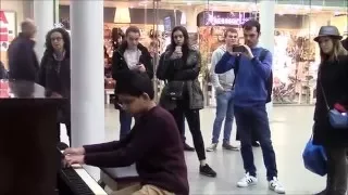 Spontaneous recital at Kings Cross St Pancras International, London - Rhys Concessao