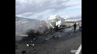 Многотонный замес большегрузов на километры: масштабная авария под Смоленском