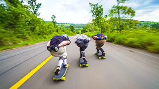 Cuei - Skate trip to Southern Brazil Insane Fast Longboard Downhill Run