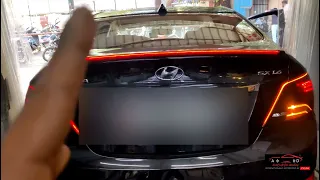 installation of the Flex Carbon fibre Boot spoiler with led running