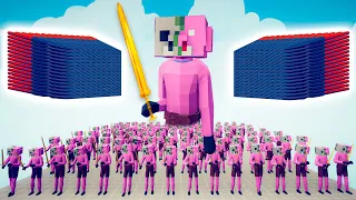 ARMY ZOMBIFIED PIGLIN + GIANT ZOMBIFIED PIGLIN vs EVERY GOD - Totally Accurate Battle Simulator TABS
