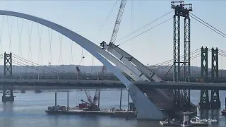 I-74 bridge construction time lapse video