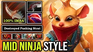 WTF MID BOUNTY Ninja Style First Item Desolator 100% IMBA Damage Vs Ultra Pushing Strat 7.25 DotA 2