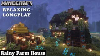 Minecraft Relaxing Longplay - Rainy Mangrove Swamp - Cozy Build Farm House - (No Commentary) 1.19