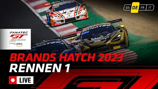 LIVE | Rennen 1 | Brands Hatch | Fanatec GT World Challenge Europe 2023 (German)