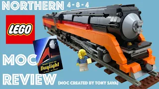 Review Lego Southern Pacific 4449 Daylight MOC 4-8-4 Northern ( by Tony Sava)