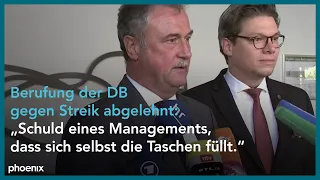Claus Weselsky (GDL) zur erneuten Ablehnung des Eilantrages der Deutschen Bahn am 03.09.21