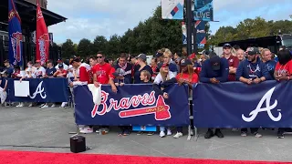 Fans pack Truist Park to cheer on Braves as team departs for World Series