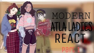 Modern Atla Ladies React|| ATLA || AU||Part 1: Gaang, Aang, and Katara ||PixxlMint