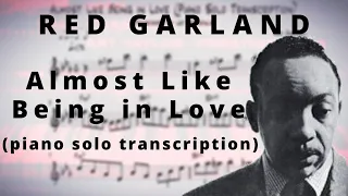 Red Garland - Almost Like Being in Love (Piano Solo Transcription)