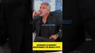 George Clooney responds to Brad Pitt. #youtube #subscribe #funny #shorts #bradpitt #georgeclooney