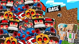 RETO DE LA BASE VS 100000 YOUTUBERS.EXE 😰😱BASE DE PECHOCHIN NOOB VS LOS YUTUBERS.EXE EN MINECRAFT