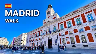 🇪🇸 Madrid walk (Puerta del Sol, Gran Via, CR7 hotel, Cibeles) | February 2022 (4K 60fps)