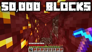 I mined 50,000 blocks in a straight line in the nether... (S7E22)