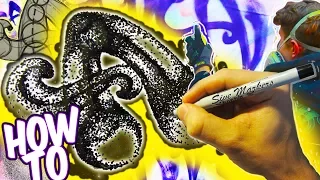 How To Draw A Stipple Graffiti Fat Cap Tag