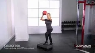 Step Up with Medicine Ball Press