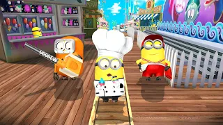 Minion rush Special mission - Hazmat minion Lifeguard minion and Baker minion at Fantasy Event