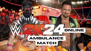 MY FIRST ONLINE AMBULANCE MATCH | WWE 2K24 ONLINE | THE DEMON VS LA KNIGHT |