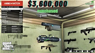 GTA 5 Buying All Guns and Weapons Skins and full max Upgrade in $3,600,000