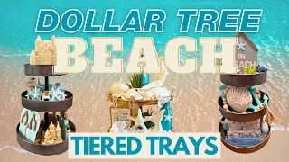 🧜‍♀️ 3 BEST Beach Shore Living Tiered Trays! Coastal DIYS & Hacks