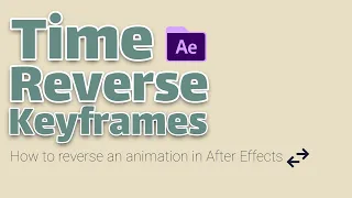 Time Reverse Keyframes in After Effects | Reverse Animation #shorts