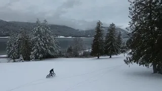 2" Foot Deep Powder Shredding on the EFB750 Electric Fat Bike