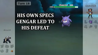 His Own Specs Gengar Was The Reason Of His Defeat!!