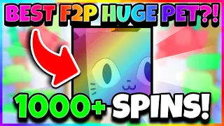 🎫WHAT 1000+ SPINS on the SPINNY WHEEL in PET SIMULATOR 99 GETS YOU ✨BEST F2P HUGE PET IN PET SIM