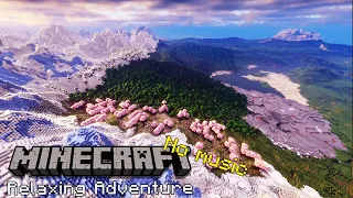 Relaxing Minecraft World Tour🏔️ - Distant Horizons + Iris Shaders (No music)