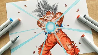 How to Draw Goku Mastered Ultra Instinct - Step By Step Tutorial