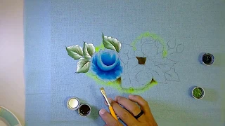 Roberto Ferreira - Aprenda a Pintar Rosa azul  - Parte 1