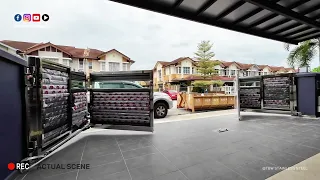 Trackless Adam3 System installed on Stainless Steel Frame Folding Gate for Driveway Autogate