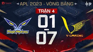 FLASH WOLVES VS V GAMING: ÁP ĐẢO HOÀN TOÀN | APL 2023 | VÒNG BẢNG NGÀY 01/07