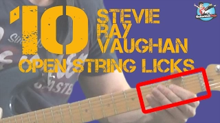 10 Stevie Ray Vaughan Style Open String Blues Licks in the Key of E - with Tabs