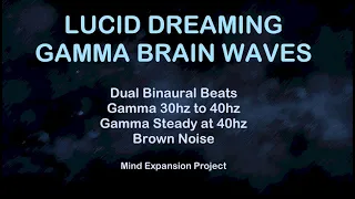 Lucid Dreaming - 30 Hz to 40 Hz - Pure Tones - Gamma Brain Waves Binaural Beats