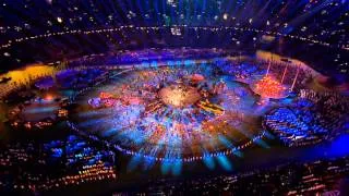 London 2012 extinguishing the flame with Coldplay Paralympic Games Closing Ceremony