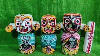 भगवान जगन्नाथ की मूर्ति बनाना सिखे / Jagannath Balaram Subhadra idol making Easy process with Mitti