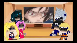 Sailor Moon and Naruto react to Naruto vs Sasuke fight 1 Part 2 |Gacha Clup/Life| Paru- Chan