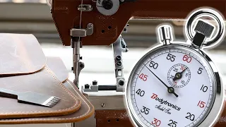 Hand Stitching Leather vs Machine Stitching Leather - SPEED Experiment!