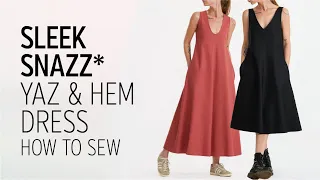 HOW TO SEW: PDF Pattern Sewing Tutorial HEM DRESS & YAZ DRESS